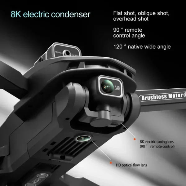 New V168 Drone Professinal Three Camera 8K Wide Angle Optical GPS Localization Four-way Obstacle Avoidance Quadcopter For XIAOMI - Image 2