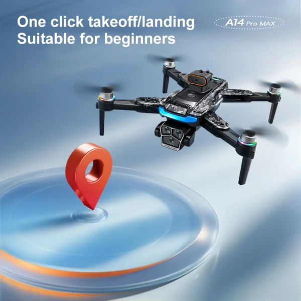 For Xiaomi A14Pro max GPS Brushless 8K three Camera Optical Flow Obstacle Avoidance Foldable Quadcopter RC Distance Drone Toys - Image 3