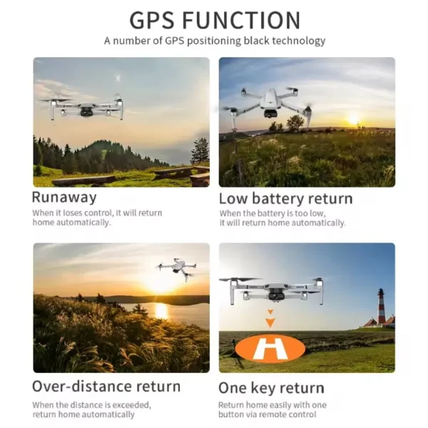 2025 KF102 4K HD GPS Drone with Dual Camera 2-Axis Gimbal Optical Flow WiFi FPV, Foldable Toy for Beginners and Professionals - Image 3