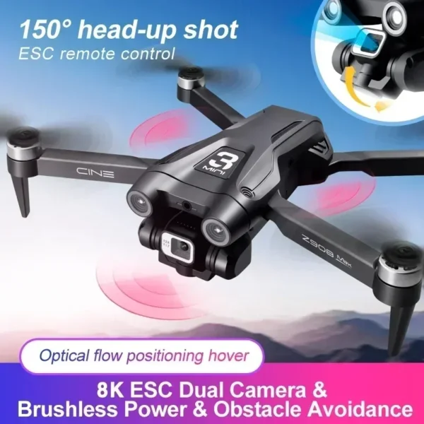 Z908Pro Max 8K HD GPS Drone Dual Camera Brushless Motor Optical Flow Obstacle Avoidance Foldable Quadcopter 9000M RC Distance - Image 3