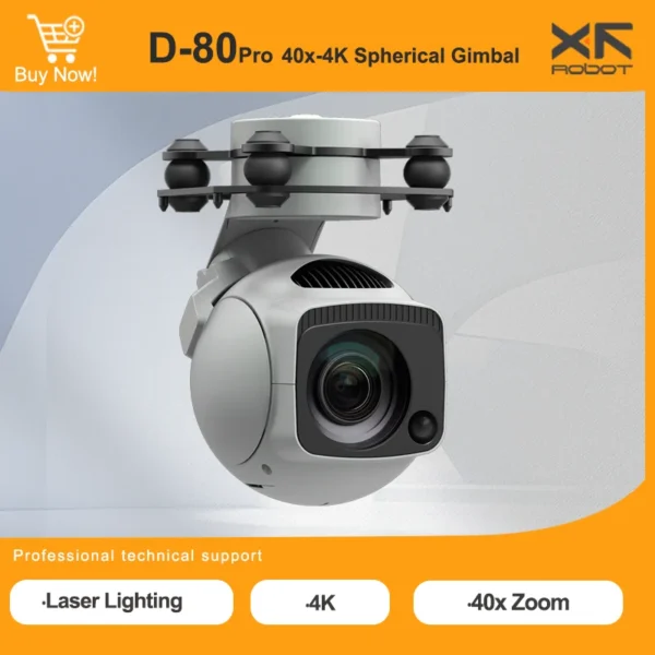 D-80Pro 40x-4K Spherical Pod&Drone camera 30X Zoom 3-Axis Pod Camera Hybrid Zoom Pod Gimbal