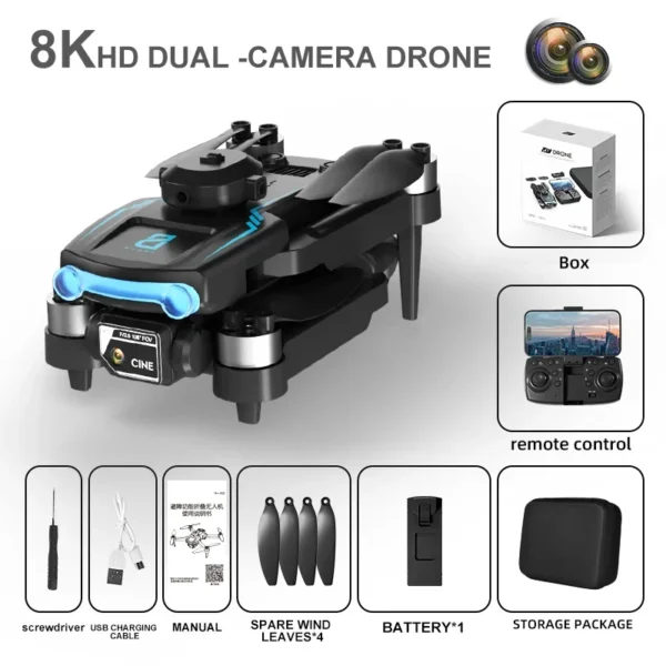 Rc Drone Toy F169 8K Rc Drone High-definition Dual Camera 360 ° Obstacle Avoidance Brushless Motor Four Axis Aircraft Outdoor - Image 6
