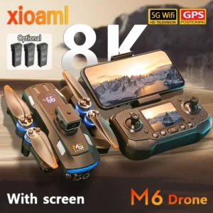 For Xiaomi M6 Drone 8K Professional HD Camera Drones 5G WIFI FPV 4k UAV large screen remote control RC Dron Children's Toys
