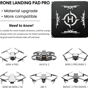 Drone Landing Pad Pro Universal Waterproof Portable Quick Folding Helmet Suitable for DJI Neo/Mini 4K/Avata 2/Mini 4 Pro/Mavic .