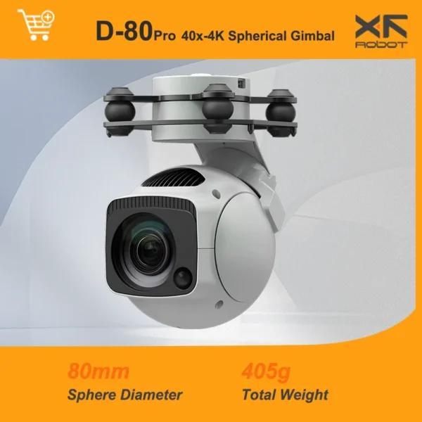 D-80Pro 40x-4K Spherical Pod&Drone camera 30X Zoom 3-Axis Pod Camera Hybrid Zoom Pod Gimbal - Image 3