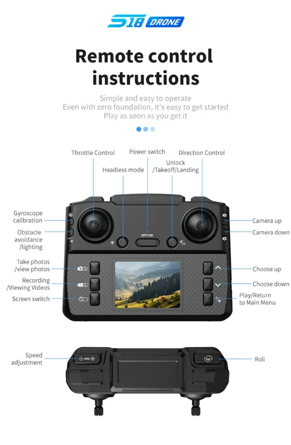Foe Xiaomi S18 Drone 4K Professional Wish Screen 8K Camera Drones Brushless Toy Quadcopter for Gifts Obstacle Avoidance RC Dron - Image 6