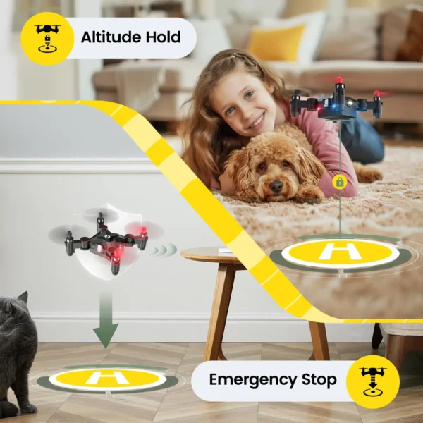 Holy Stone HS190 Mini Nano Drone, Foldable, Portable, Altitude Hold, 3D Flips, Headless Mode, Easy for Beginners - Image 4