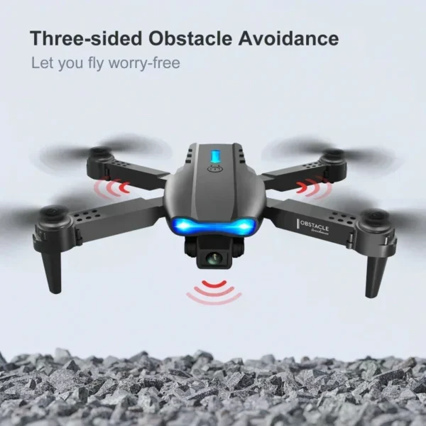 4K HD Dual Camera Mini Drone WiFi FPV E99 MAX Selfie RC UAV 6-Axis Gyro One-Key Auto Return Foldable Drone Adjustable RC Plane - Image 4