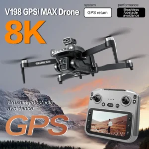 For Xiaomi V198GPS /MAX Drone 8K Professional Brushless Motor Laser Obstacle Avoidance Foldable Quadcopter Aerial Optical RC Toy