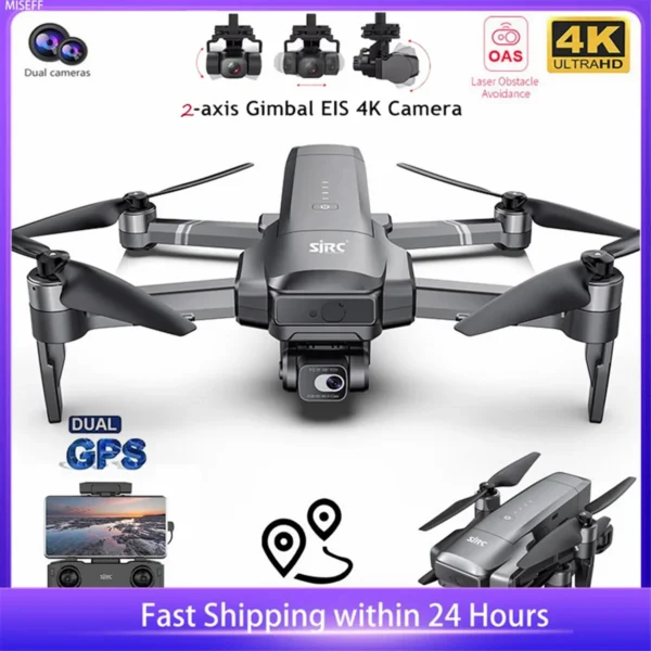 F22S 4K HD Wide Angle Camera GPS Image Follow Gesture Shoot Encircling Point Laser Obstacle Avoidance High End Drone 2023 New
