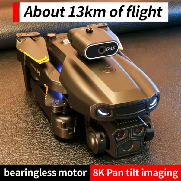KBDFA P1 RC Drone Profesional Dual HD Camera Aerial Photography FPV Helicopters Obstacle Avoidance Foldable RC Quadcopter Toys - Image 3