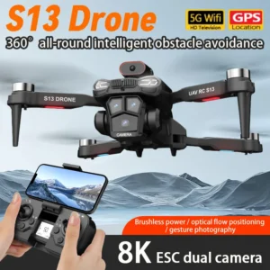 For Xiaomi S13 Drone 8K Professional Dual Camera GPS FPV Brushless Motor Optical Flow Hovering Folding Quadcopter Foldable Dron