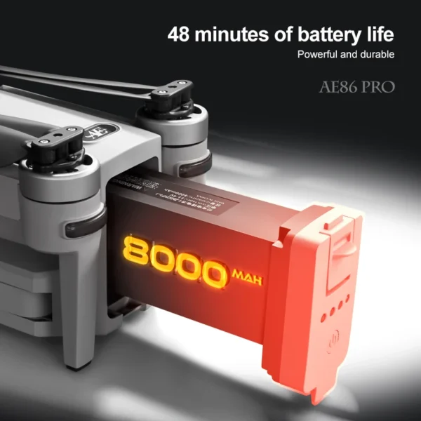 New AE86 Pro Max Professional Drone 4K ESC Dual Camera 360° Obstacle Avoidance 50x Zoom Optical Flow Positioning Foldable Drones - Image 4