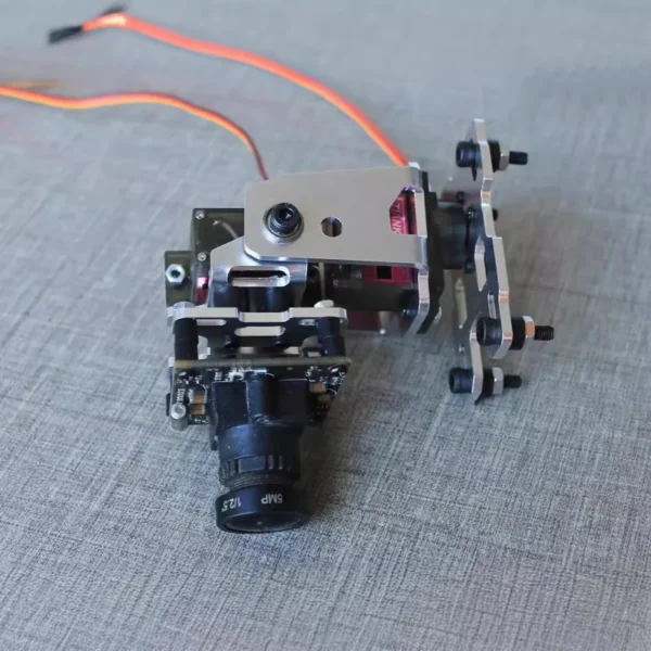 2 Axis Gimbal FPV Gimbal Drone Gimbal with 2 Metal Servos for for Model Aeroplane Cameras Aluminum alloy - Image 4