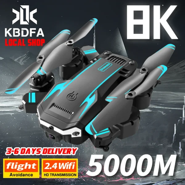 KBDFA New G6 Professional Foldable Quadcopter Aerial Drone S6 8K Camera GPS RC Helicopter FPV WIFI Obstacle Avoidance Toy Gifts