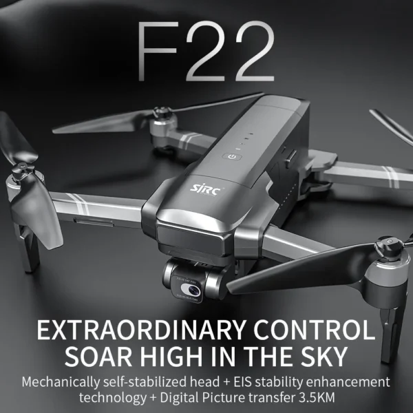 F22S 4K HD Wide Angle Camera GPS Image Follow Gesture Shoot Encircling Point Laser Obstacle Avoidance High End Drone 2023 New - Image 2