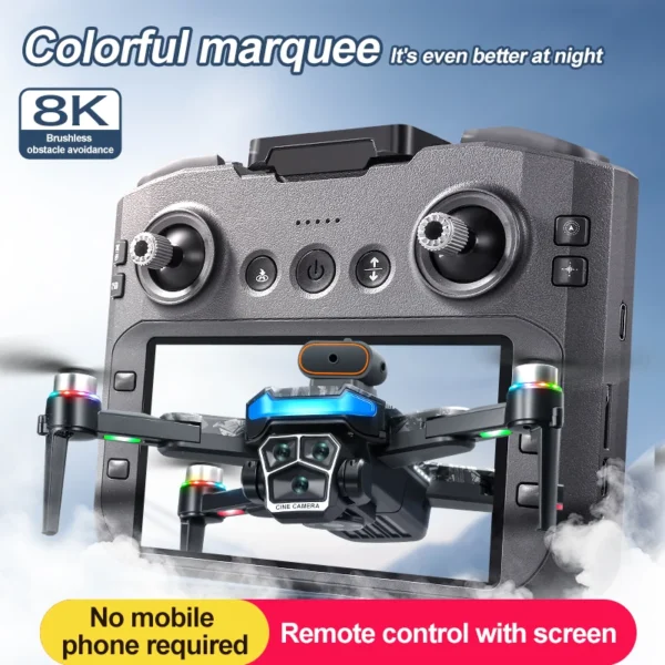 For Xiaomi A14Pro max GPS Brushless 8K three Camera Optical Flow Obstacle Avoidance Foldable Quadcopter RC Distance Drone Toys - Image 6