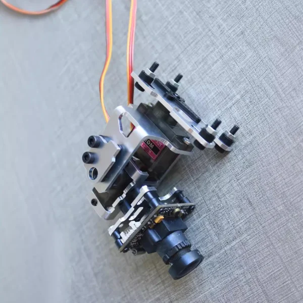 2 Axis Gimbal FPV Gimbal Drone Gimbal with 2 Metal Servos for for Model Aeroplane Cameras Aluminum alloy - Image 6