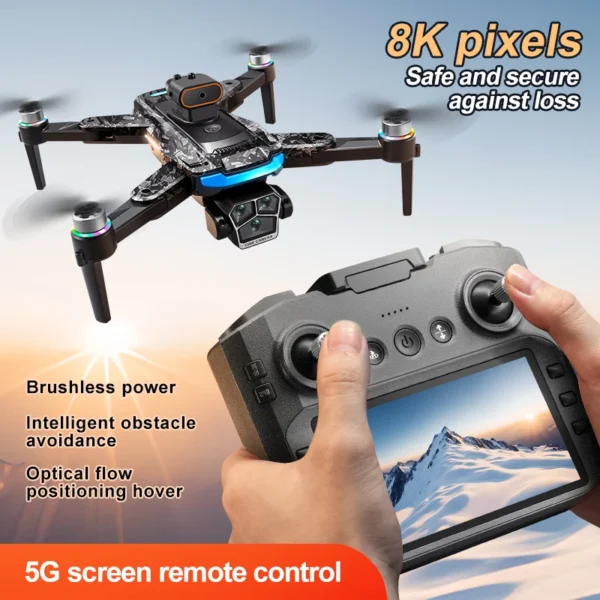 KBDFA A14Gps Brushless Quadcopter 4.5 Inch Large Screen Control High Definition Aerial Photography Automatic Obstacle Avoidance - Image 3