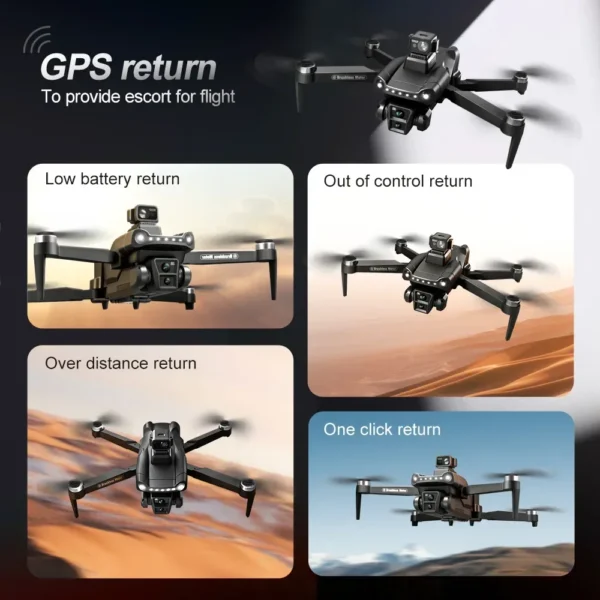 For Xiaomi V198GPS /MAX Drone 8K Professional Brushless Motor Laser Obstacle Avoidance Foldable Quadcopter Aerial Optical RC Toy - Image 3