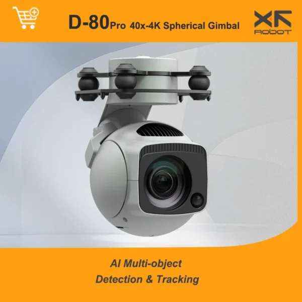 D-80Pro 40x-4K Spherical Pod&Drone camera 30X Zoom 3-Axis Pod Camera Hybrid Zoom Pod Gimbal - Image 5
