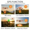KF102 4K HD GPS Drone with Dual Camera 2-Axis Gimbal Optical Flow WiFi FPV, Foldable Quadcopter Toy for Aerial Photography - Image 5