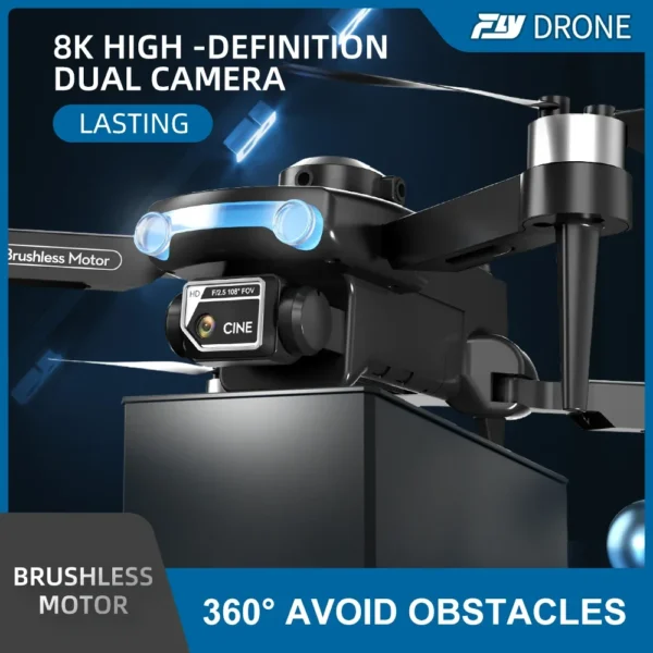 Rc Drone Toy F169 8K Rc Drone High-definition Dual Camera 360 ° Obstacle Avoidance Brushless Motor Four Axis Aircraft Outdoor - Image 5
