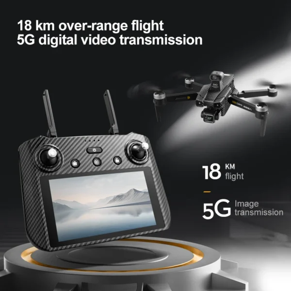 New AE86 Pro Max Professional Drone 4K ESC Dual Camera 360° Obstacle Avoidance 50x Zoom Optical Flow Positioning Foldable Drones - Image 5