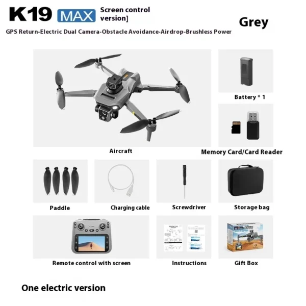 K19max2025 Gps Return Drone 5g 8k Hd Dual Camera Rc Toy With Screen Omnidirectional Obstacle Avoidance Consumer Electronics Gift - Image 6