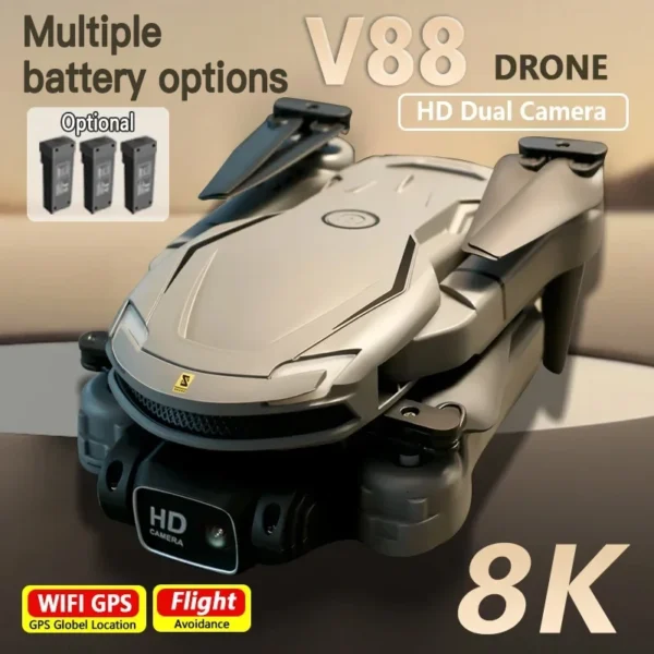 For Xiaomi V88 Drone 4K Professional Dron HD Aerial Photography Remote Control Aircraft HD Dual Camera Quadcopter RC Toy UAV