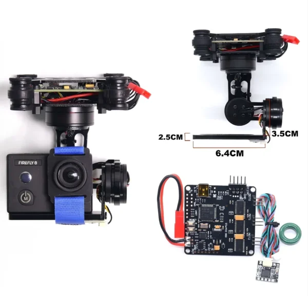 HotRC 3-Axis Brushless Gimbal Camera Mount & 32bit Storm32 Controller Broad For Gopro3/Gopro4/SJ4000/Xiaomi FPV Camera Drone - Image 2