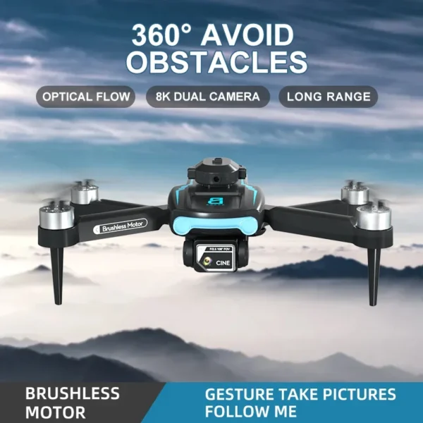 Rc Drone Toy F169 8K Rc Drone High-definition Dual Camera 360 ° Obstacle Avoidance Brushless Motor Four Axis Aircraft Outdoor - Image 4