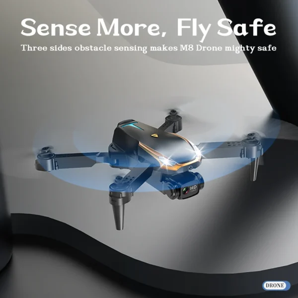 M8 Dual Camera Drone Toys Drone with 2 Batterys, Intelligent Obstacle Avoidance, Optical Flow, HD Camera, 360-degree rolling - Image 4