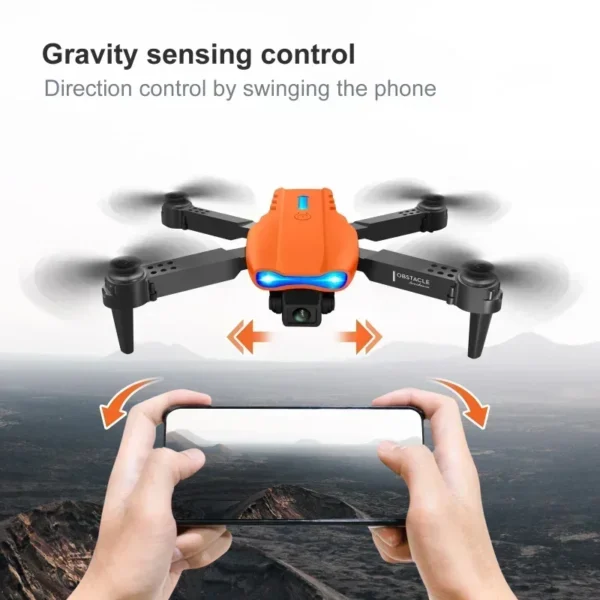 4K HD Dual Camera Mini Drone WiFi FPV E99 MAX Selfie RC UAV 6-Axis Gyro One-Key Auto Return Foldable Drone Adjustable RC Plane - Image 3