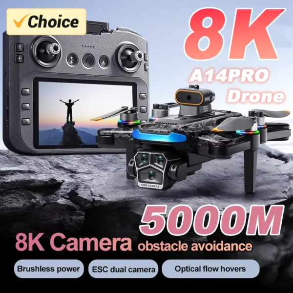 KBDFA A14Gps Brushless Quadcopter 4.5 Inch Large Screen Control High Definition Aerial Photography Automatic Obstacle Avoidance