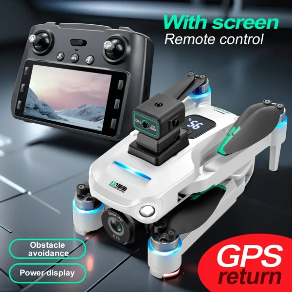 2024 S159 GPS Rc Drone 5G Professional 8K HD Aerial Photography Dual-Camera Omnidirectional Obstacle Avoidance Drone with Screen - Image 2