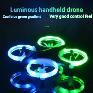 Children's Drone Gift - Remote-Controlled Drone With Fixed Height And Headless Mode - Quadcopter With Blue And Green Lights