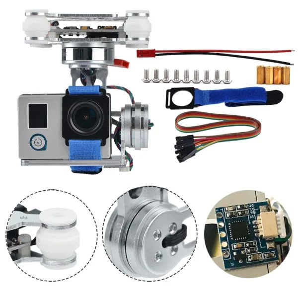 HotRC 3-Axis Brushless Gimbal Camera Mount & 32bit Storm32 Controller Broad For Gopro3/Gopro4/SJ4000/Xiaomi FPV Camera Drone - Image 3